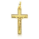 18K CRUZ ORO AMARILLO CRISTO TALLADA 27X15 MM 18K CRUZ ORO AMARILLO CRISTO TALLADA 27X15 MM