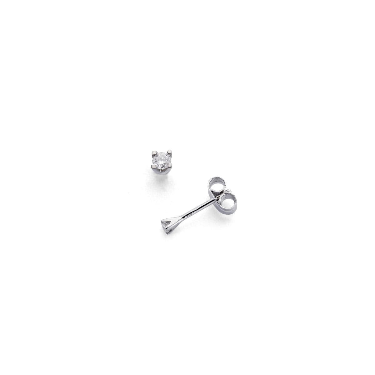 18K PENDIENTES ORO BLANCO DIAMANTES LABORATORIO TALLA BRILLANTE 0,110 QTS VS2-G. CIERRE PRESION