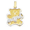 18K COLGANTE BICOLOR MAMA OSO. 22X21 MM