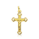 18K CRUZ ORO AMARILLO CON CRISTO. 23X14 MM
