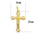 18K CRUZ ORO AMARILLO CON CRISTO. 23X14 MM