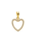 18K COLGANTE ORO AMARILLO CORAZON CIRCONITA 13X13 MM C. AMOR