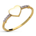 18K COLGANTE ORO AMARILLO CORAZON CIRCONITA 13X13 MM C. AMOR