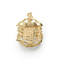 18K ESCUDO INSIGNIA DE MELILLA ORO AMARILLO ( ESPAÑA ) 20X14 MM