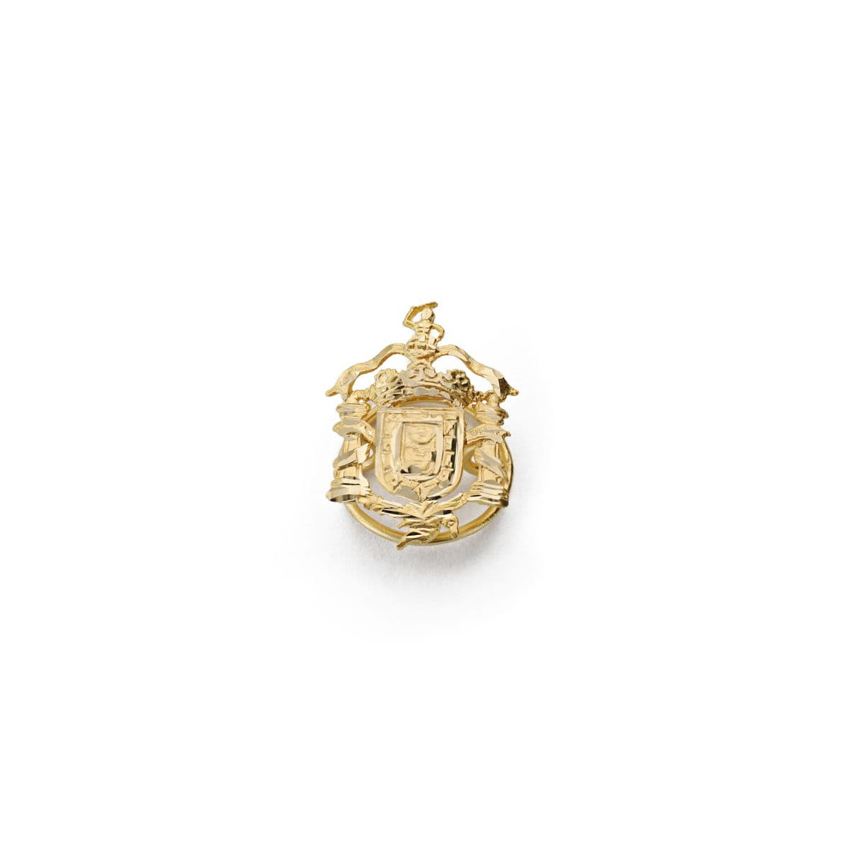 18K ESCUDO INSIGNIA DE MELILLA ORO AMARILLO ( ESPAÑA ) 20X14 MM