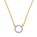 18K COLGANTE ORO BICOLOR CIRCULO CON CADENA 45CM 18K COLGANTE ORO BICOLOR CIRCULO CON CADENA 45CM
