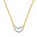 18K COLGANTE ORO BICOLOR CORAZON CON CADENA 45CM 18K COLGANTE ORO BICOLOR CORAZON CON CADENA 45CM