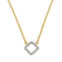 18K COLGANTE ORO BICOLOR ROMBO CON CADENA 45CM 18K COLGANTE ORO BICOLOR ROMBO CON CADENA 45CM