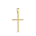18K CRUZ ORO AMARILLO LISA TUBO 1.5 MM 21X13MM