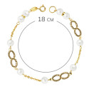 18K PULSERA ORO AMARILLO COMUNION PERLA 5.5 MM 18CM