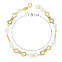 18K PULSERA ORO AMARILLO COMUNION PERLA 5.5 MM 17.50CM