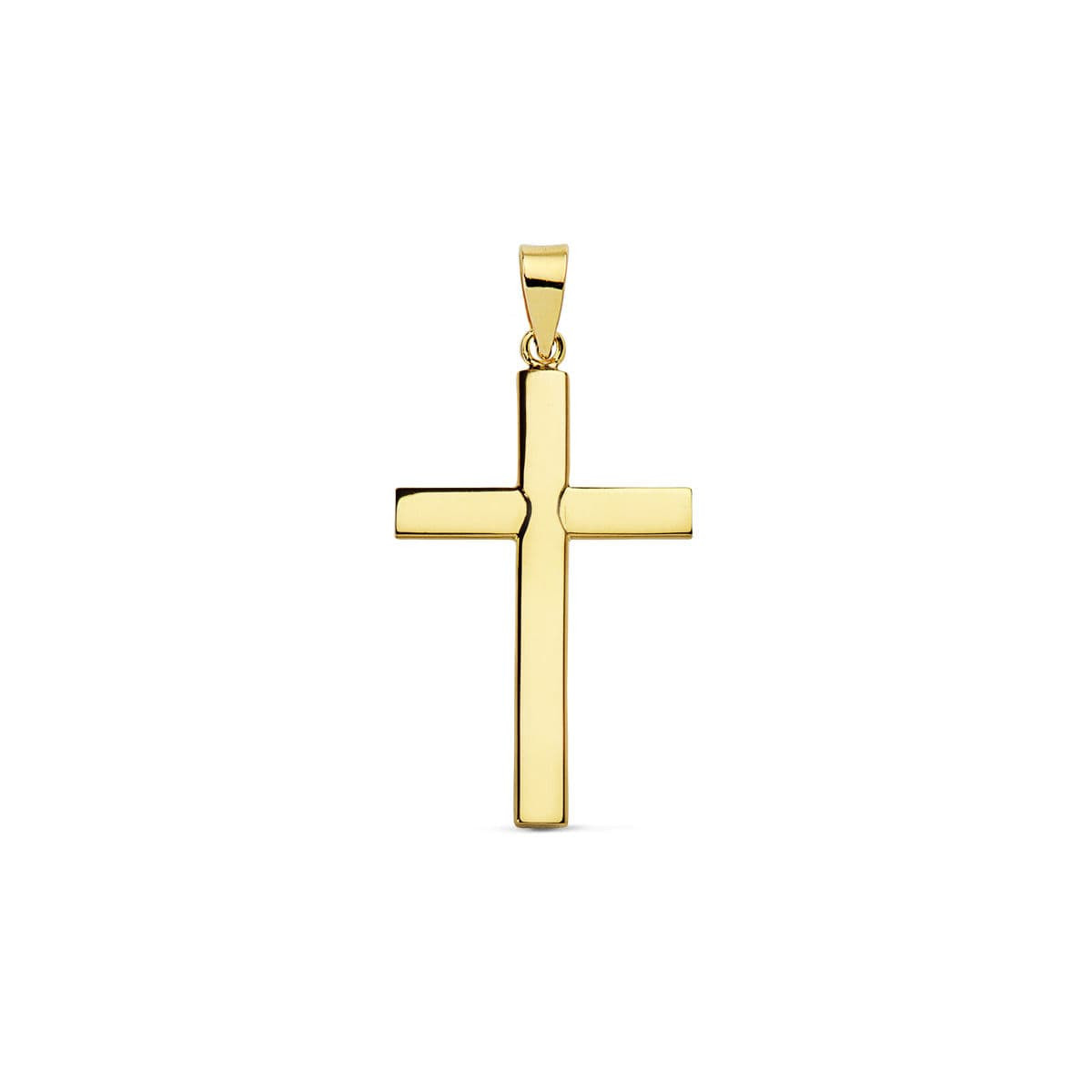 18K CRUZ ORO AMARILO LISA 25 X 16 X 3 MM