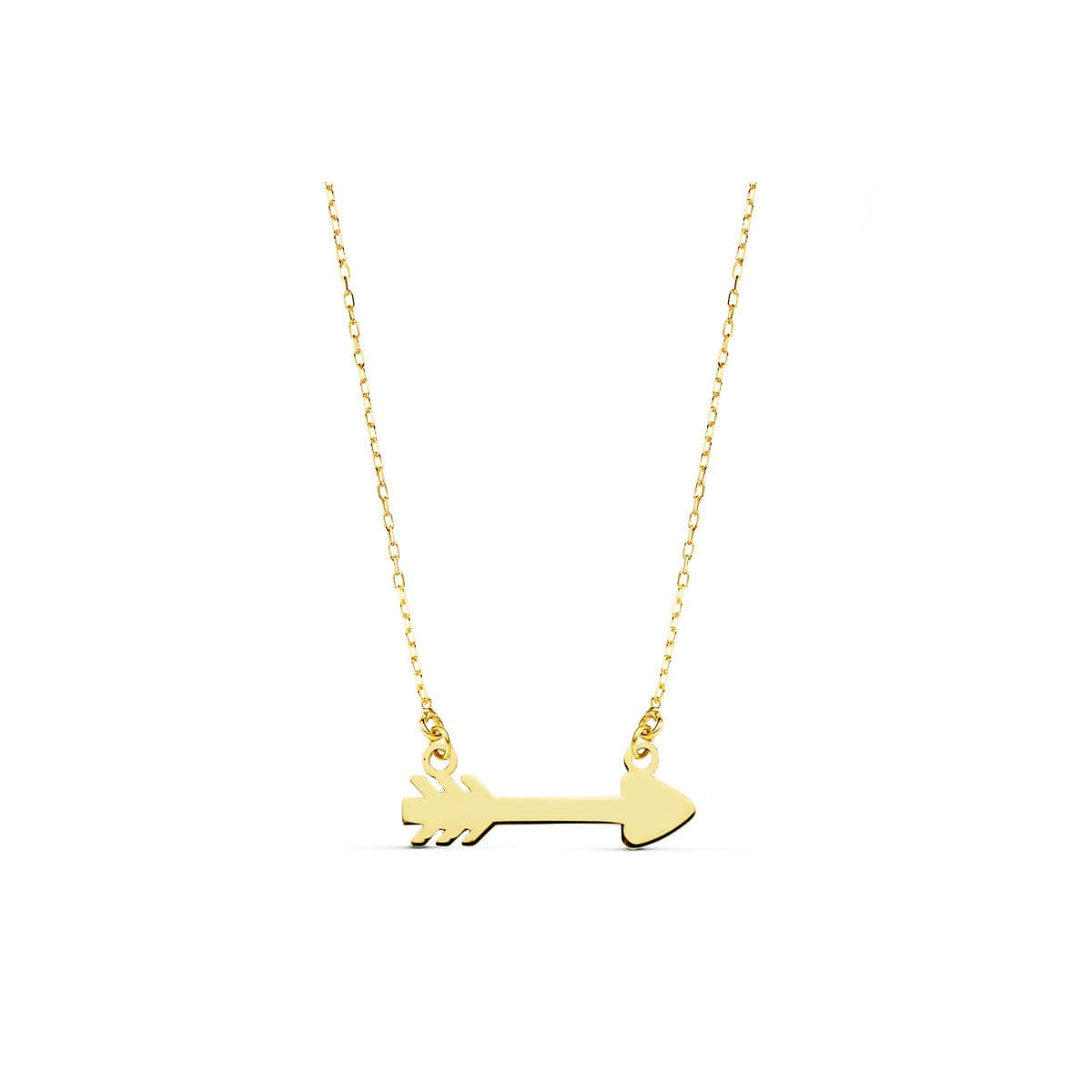 18K COLLAR ORO AMARILLO FLECHA CUPIDO 20X6 MM45CM C. AMOR