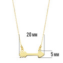 18K COLLAR ORO AMARILLO FLECHA CUPIDO 20X6 MM45CM C. AMOR 18K COLLAR ORO AMARILLO FLECHA CUPIDO 20X6 MM45CM C. AMOR