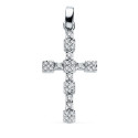 18K CRUZ ORO BLANCO CIRCONITA 21X13 MM 18K CRUZ ORO BLANCO CIRCONITA 21X13 MM