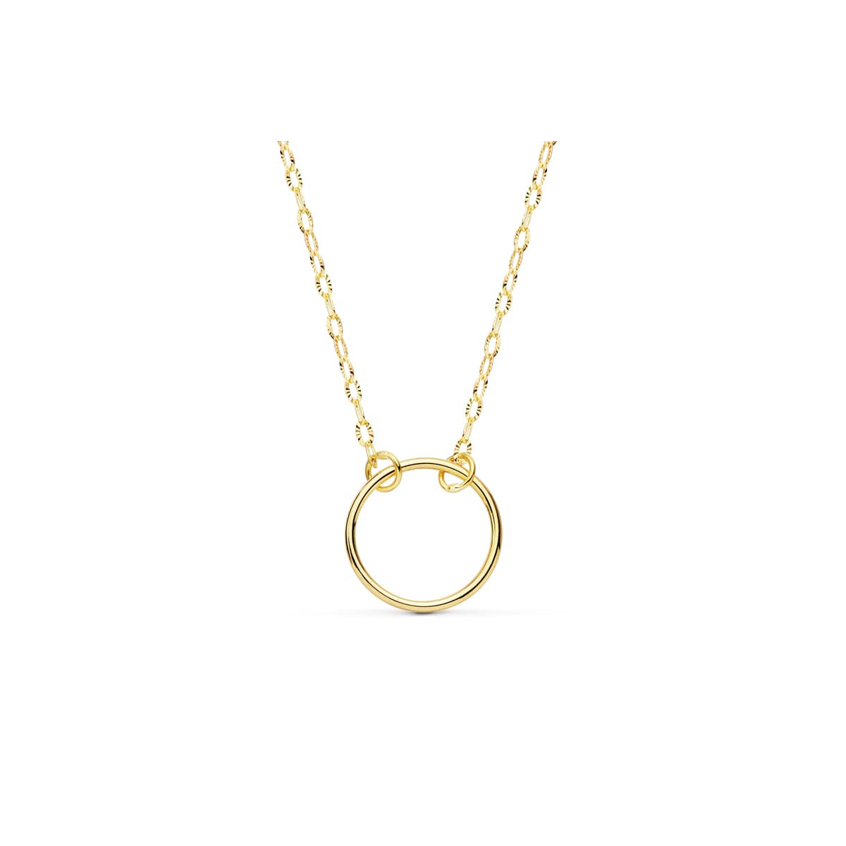 18K COLLAR ORO AMARILLO ARO 13 MM LARGO 42CM
