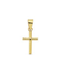 18K CRUZ ORO AMARILLO LISA 15X8X1.5 MM