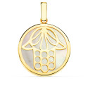 18K COLGANTE AMULETO ORO AMARILLO NACAR MANO DE FATIMA 20 MM 18K COLGANTE AMULETO ORO AMARILLO NACAR MANO DE FATIMA 20 MM