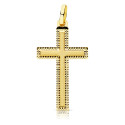 18K CRUZ ORO AMARILLO SIN CRISTO TALLADA 27X15 MM 18K CRUZ ORO AMARILLO SIN CRISTO TALLADA 27X15 MM