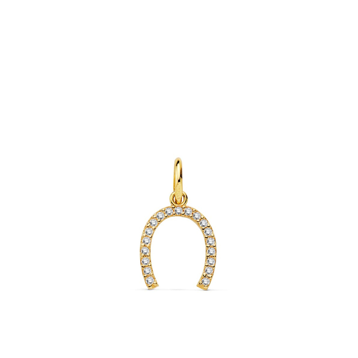 18K COLGANTE AMULETO ORO AMARILLO HERRADURA 11X9 MM