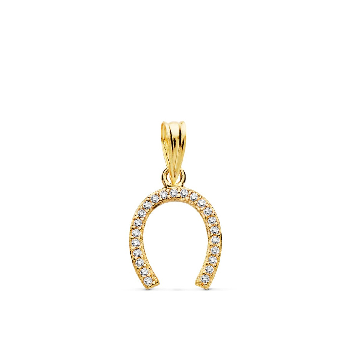 18K COLGANTE AMULETO ORO AMARILLO HERRADURA 12X11 MM