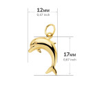 18K COLGANTE AMULETO ORO AMARILLO DELFIN LISO 17X12 MM 18K COLGANTE AMULETO ORO AMARILLO DELFIN LISO 17X12 MM