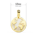 18K COLGANTE AMULETO ORO AMARILLO MAPAMUNDI NACAR 13 MM 18K COLGANTE AMULETO ORO AMARILLO MAPAMUNDI NACAR 13 MM