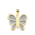 18K COLGANTE ORO BICOLOR MARIPOSA INTERIOR TALLADO 17X14 MM 18K COLGANTE ORO BICOLOR MARIPOSA INTERIOR TALLADO 17X14 MM