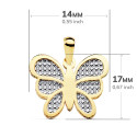 18K COLGANTE ORO BICOLOR MARIPOSA INTERIOR TALLADO 17X14 MM 18K COLGANTE ORO BICOLOR MARIPOSA INTERIOR TALLADO 17X14 MM