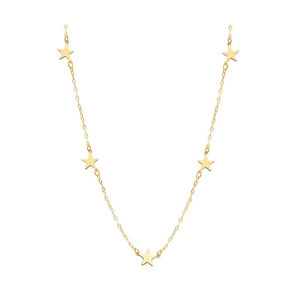 18K GARGANTILLA ESTRELLAS ORO AMARILLO 42CM