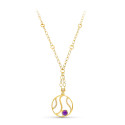 18K GARGANTILLA ORO AMARILLO MATE Y BRILLO MOTIVO REDONDO CIRCONITA Y PIEDRA 18K GARGANTILLA ORO AMARILLO MATE Y BRILLO MOTIVO REDONDO CIRCONITA Y PIEDRA