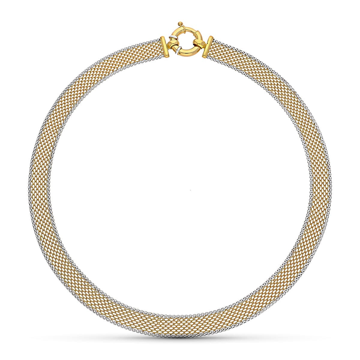18K GARGANTILLA ORO BICOLOR MALLA 43CM
