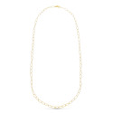 18K GARGANTILLA ORO AMARILLO ESLABON DIAMANTADO 80CM