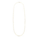 18K GARGANTILLA ORO AMARILLO ESLABON DIAMANTADO 80CM