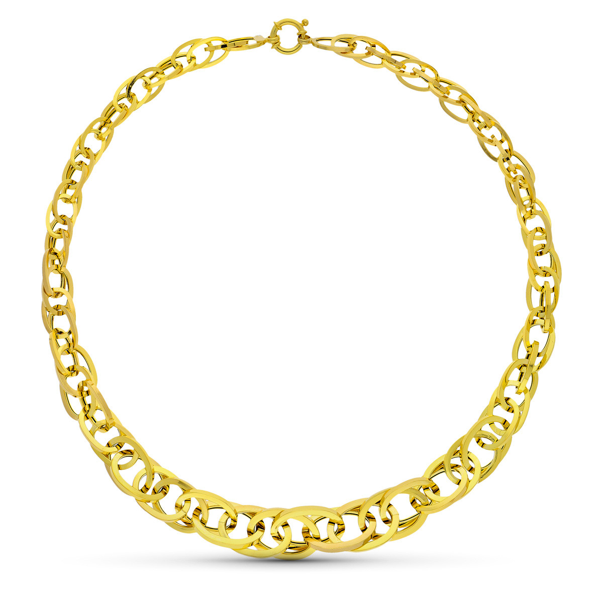 18K GARGANTILLA ORO AMARILLO ESLABONES 45CM