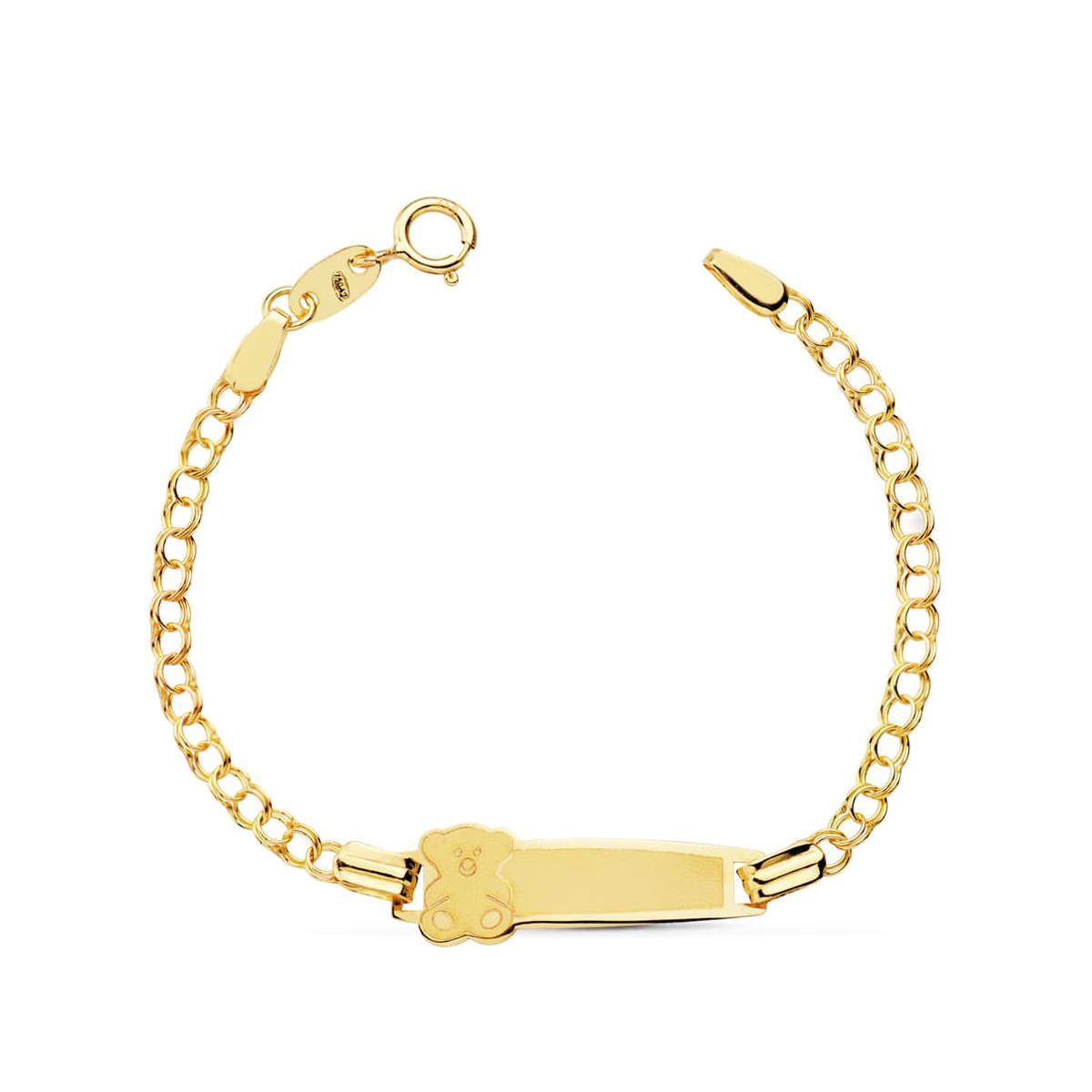 18K PULSERA ESCLAVA ORO AMARILLO OSO 12.5 CM