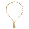 18K GARGANTILLA ORO AMARILLO CADENA Y MOTIVO