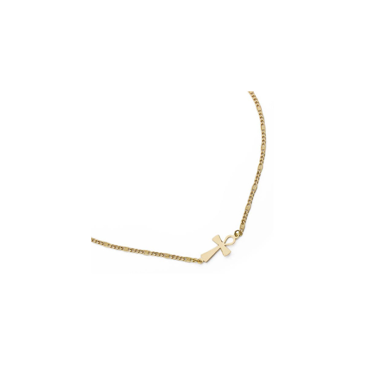 18K COLLAR ORO AMARILLO CRUZ DE LA VIDA 42CM