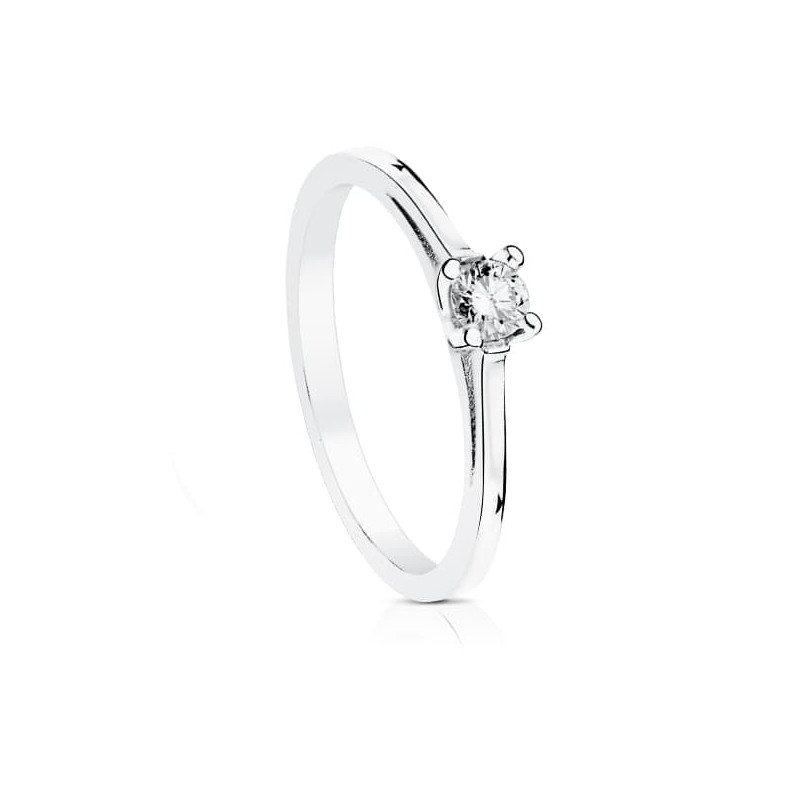 18K SOLITARIO DIAMANTE NATURAL TALLA BRILLANTE  0,150 QTS. SI-H