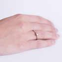 18K SOLITARIO DIAMANTE NATURAL TALLA BRILLANTE  0,150 QTS. SI-H