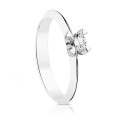 18K SOLITARIO DIAMANTE NATURAL TALLA BRILLANTE ORO BLANCO 0.200 QTS. SI-H