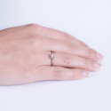18K SOLITARIO DIAMANTE NATURAL TALLA BRILLANTE ORO BLANCO 0.200 QTS. SI-H