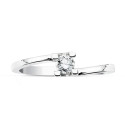 18K SOLITARIO DIAMANTE NATURAL TALLA BRILLANTE ORO BLANCO 0.100 QTS. SI-H