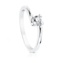 18K SOLITARIO DIAMANTE NATURAL  TALLA BRILLANTE ORO BLANCO 0.200 QTS. SI-H