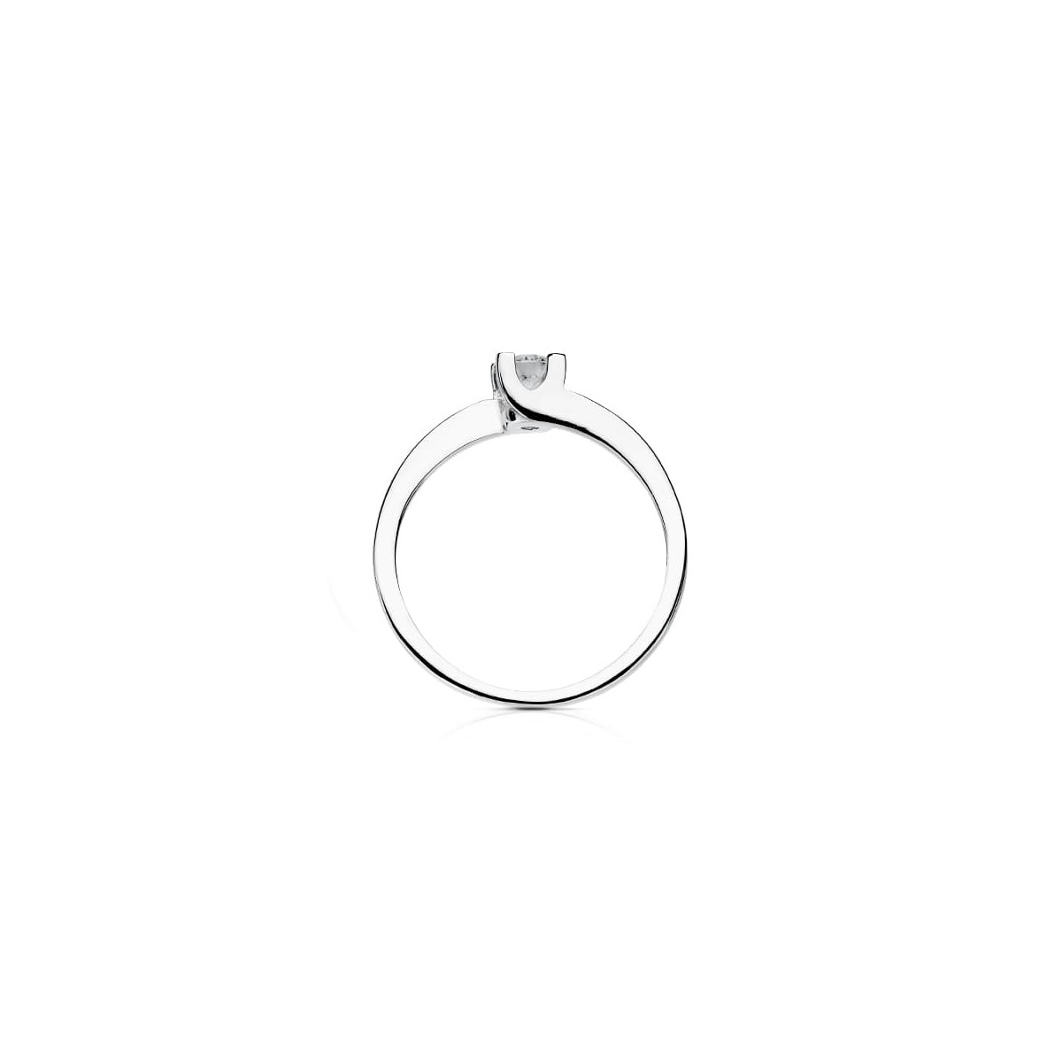 18K SOLITARIO DIAMANTE NATURAL  TALLA BRILLANTE ORO BLANCO 0.200 QTS. SI-H