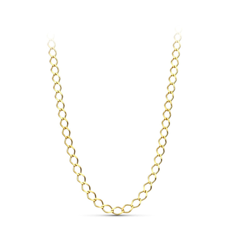 18K CADENA ORO AMARILLO MACIZA  ROMBO MACIZA 50CM