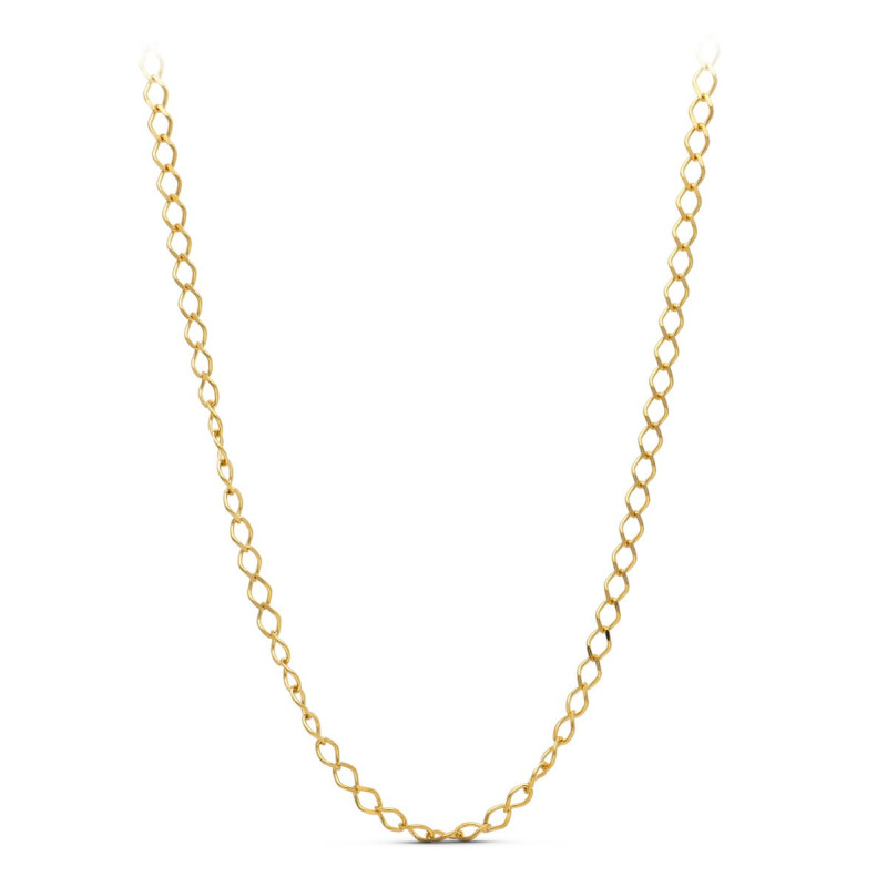 18K CADENA ORO AMARILLO ROMBO MACIZA 60CM