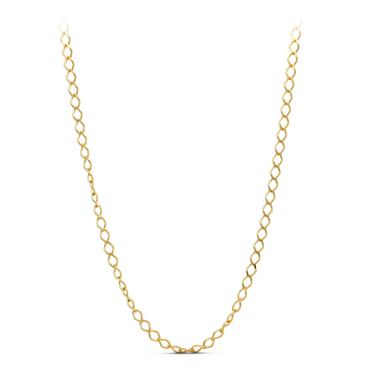 18K CADENA ORO AMARILLO ROMBO MACIZA 60CM