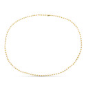 18K COLLAR ORO AMARILLO PERLA Y ANILLAS ORO 45CM