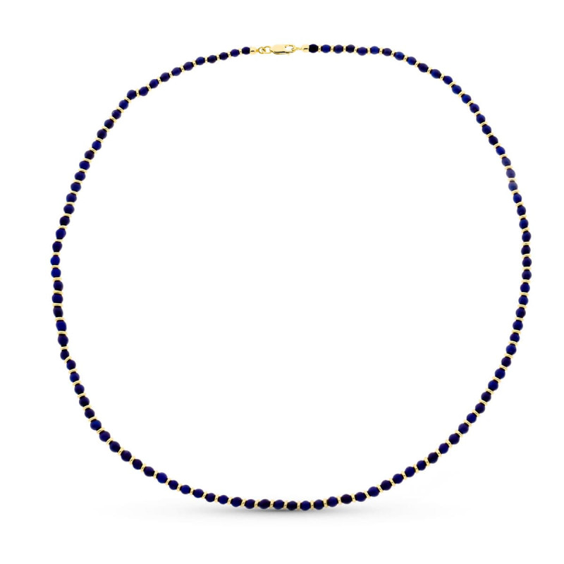 18K GARGANTILLA ORO AMARILLO LAPIZLAZULI 45CM